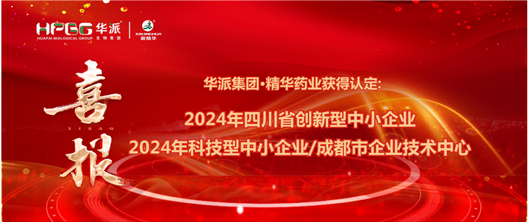 喜报｜华派集团·必发888药业获得：四川省立异型中小企业/2024年科技型中小企业/成都会企业手艺中心 认定